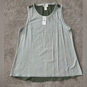 Women’s Loft mixed fabric sleeveless top, size M, new with tags